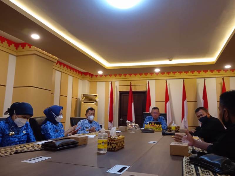Audiensi Dengan Sekda Prov Ketua SMSI Lampung Parkan Visi Misi