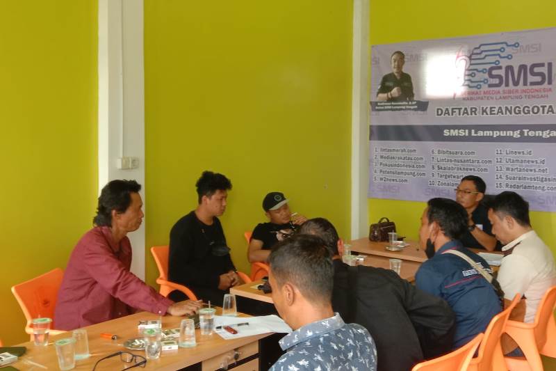 Perkuat Organisasi SMSI Lamteng Melakukan Rapat Koordinasi