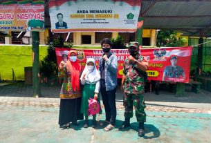 Koramil 410-03/TBU Menggelar Serbuan Vaksinasi di SD MIN 2 Bandar Lampung