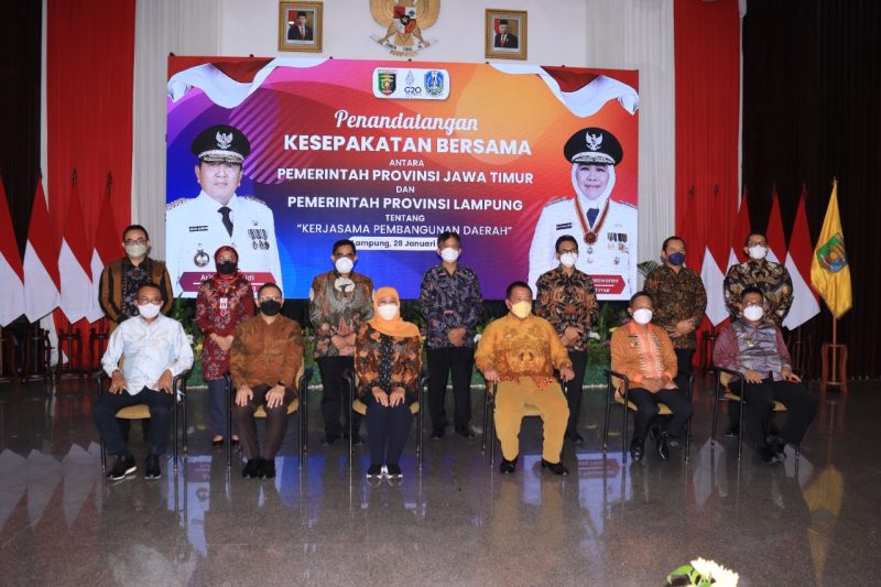 Pemprov Lampung dan Jawa Timur Tandatangani MoU