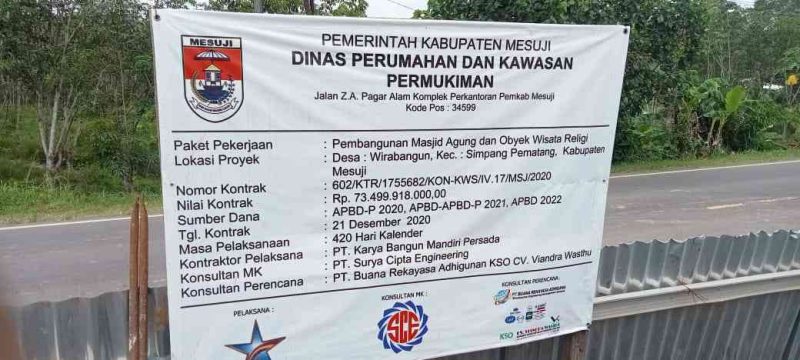 Pekerjaan Mega Proyek Mesuji Terancam Putus Kontrak