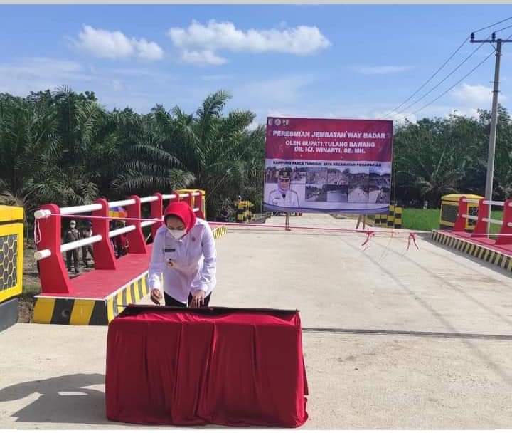 Bupati Winarti Meresmikan Jembatan Way Badar 1