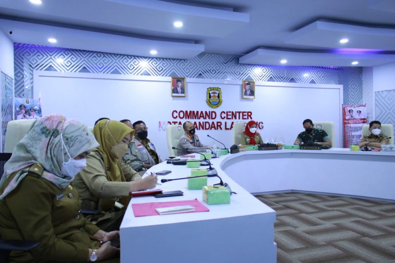 Dandim 0410/KBL bersama Forkopimda Bandar Lampung Ikuti Pengarahan Presiden RI