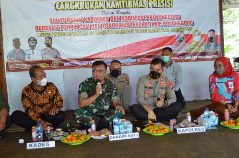 Dandim 0813 Dan Kapolres Bojonegoro Gelar Cangkrukan Kamtibmas