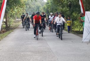 Dandim 0813 dampingi Bupati Bojonegoro Gowes Pagi Ceria