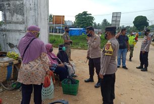 Pelanggar Prokes Pasar Taman Cari Ditertibkan Petugas Gabungan