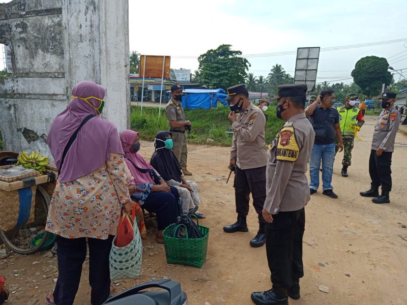 Pelanggar Prokes Pasar Taman Cari Ditertibkan Petugas Gabungan