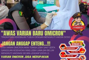 Polres Lampung Utara Ajak Warga Tingkatkan Kekebalan Tubuh