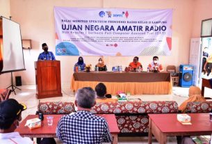 Ujian Nasional Amatir Radio Ditinjau Wabup Way Kanan