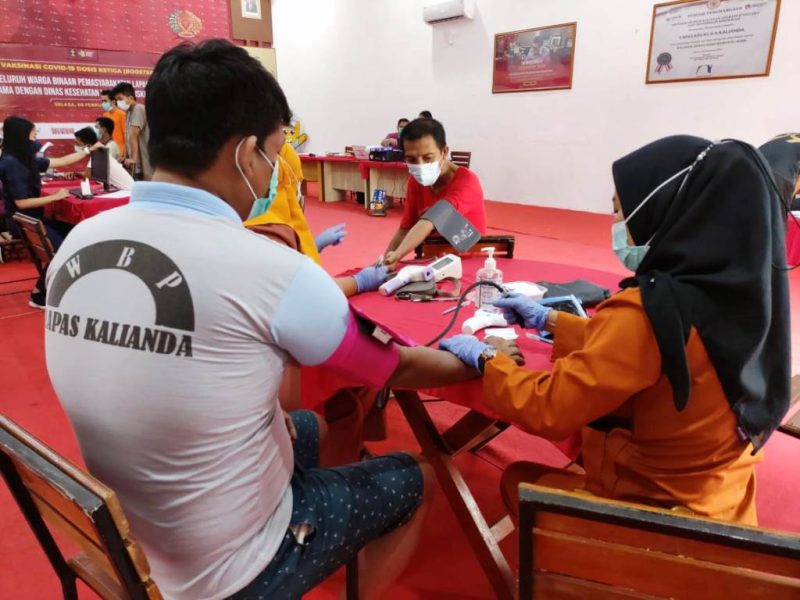 Warga Binaan Lapas Kalianda Sukses Divaksinasi Booster Covid -19