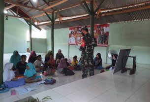 Babinsa Koramil 410-01/Panjang Tanamkan Nilai Pancasila Sejak Dini