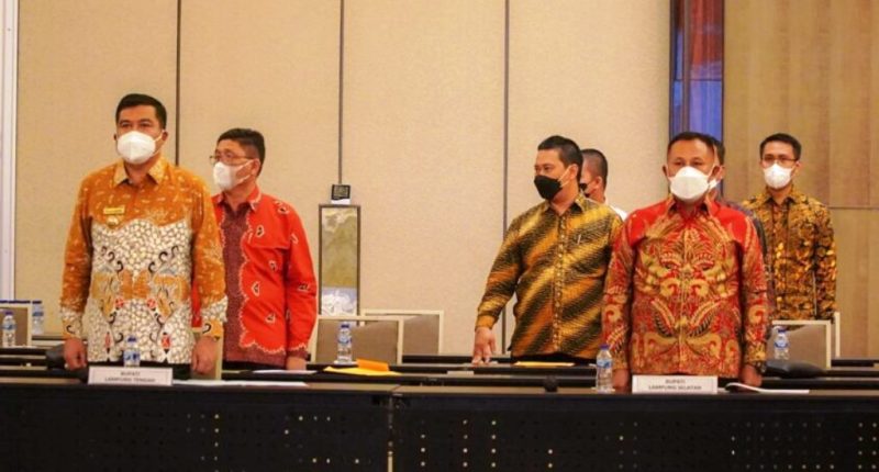 Bupati Lampung Selatan Ikuti Rakorlinsek Kementerian ATRBPN