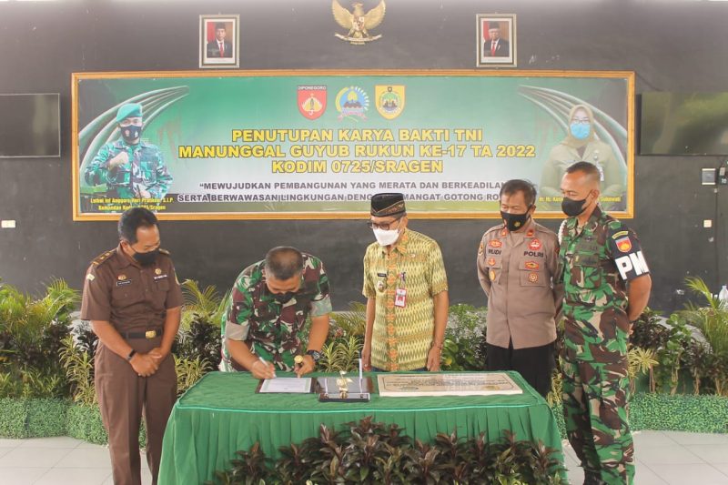 Dandim Sragen Resmi tutup Karbak Wonotolo Gondang