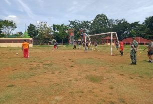 Kodim 0410/KBL Gelar Seleksi Pertandingan Sepak Bola Liga Santri Untuk Merebut Piala Kasad 2022