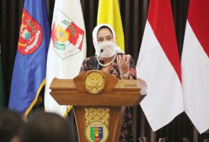 Riana sebagai Ketua Umum Persatuan Komunitas Disabilitas Provinsi Lampung Masa Bakti 2022-2027