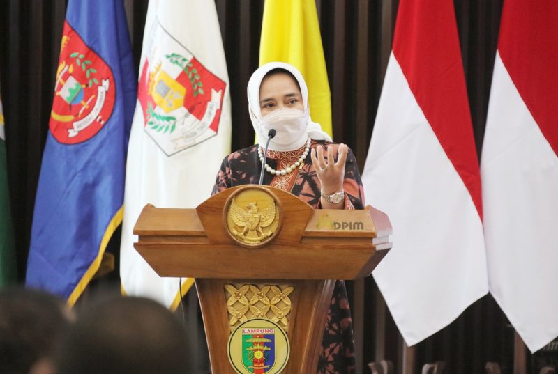 Riana sebagai Ketua Umum Persatuan Komunitas Disabilitas Provinsi Lampung Masa Bakti 2022-2027