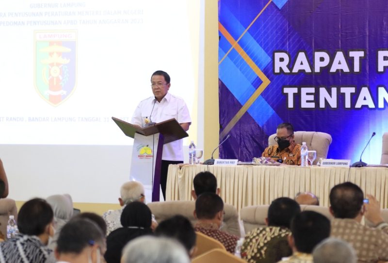 Gubernur Lampung Membuka Rapat Pembahasan Pedoman Penyusunan APBD