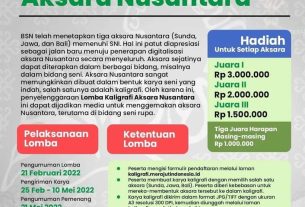 Ikutan Lomba Kaligrafi Aksara Nusantara, Pendaftaran Hingga 10 Mei 2022
