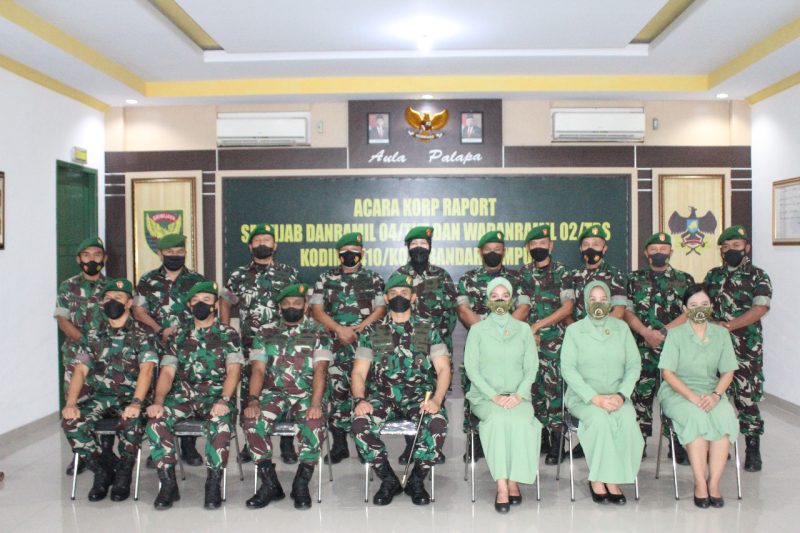 Kolonel Inf Faisol Izuddin Karimi Pimpin Tradisi Korps Penerimaan dan Pelepasan Perwira Kodim 0410/KBL