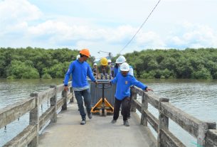 PLN Operasikan Gardu Distribusi Pertama di Pulau Pasaran, Nelayan Sentra Ikan Asin Lampung Lebih Produktif