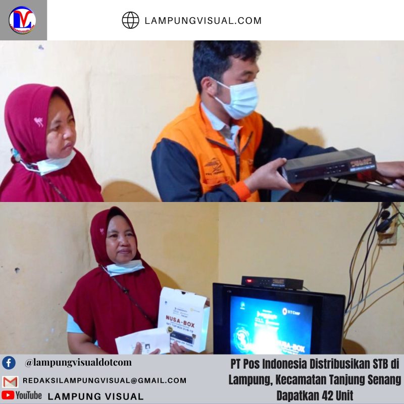 PT Pos Indonesia Distribusikan STB di Lampung, Kecamatan Tanjung Senang Dapatkan 42 Unit
