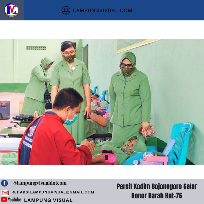 Persit Kodim Bojonegoro Gelar Donor Darah Hut-76