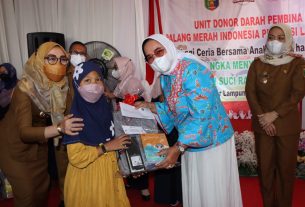 Sambut Bulan Suci Ramadhan, Ketua PMI Provinsi Lampung Berbagi Bersama Penderita Thalasemia