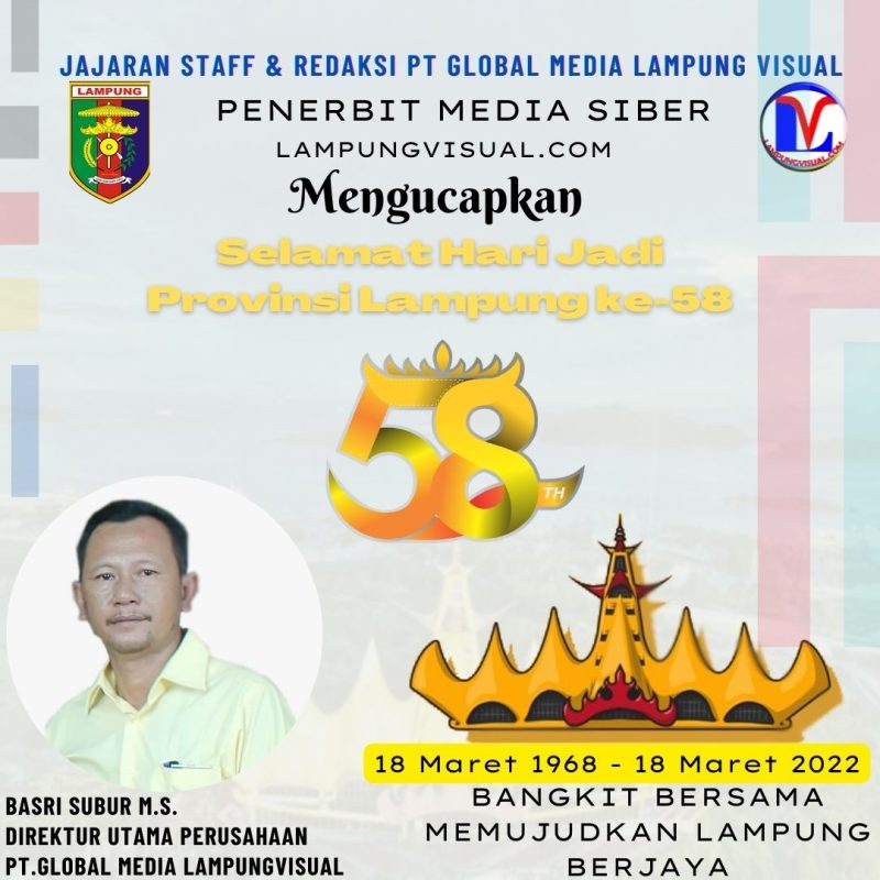 Lampungvisual.com: Selamat Hari Jadi Provinsi Lampung ke-58