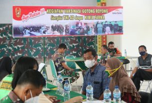 Sinergitas TNI Bersama Kimia Farma Lanjutkan Vaksinasi