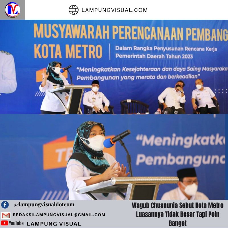 Wagub Chusnunia Sebut Kota Metro Luasannya Tidak Besar Tapi Poin Banget