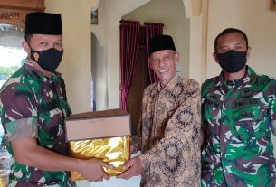 Temui Ulama Kharismatik, Dandim 0105/Abar Sampaikan Pesan Kebangsaan