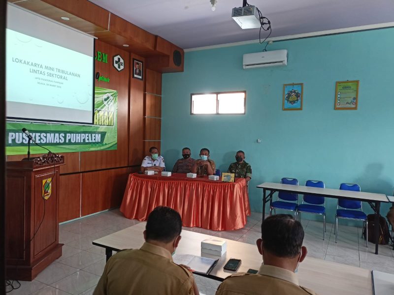 Wujud Sinergitas Lintas Sektor, Danramil 24/Puhpelem Hadiri Lokmin Linsek Puskesmas Puhpelem