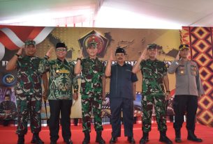 Danrem 043/Gatam Dampingi Kunker Aster Panglima TNI Mayjen Sapriyadi . S,I.p, M,s.i Di Kodim 0410/KBL Dan Kodim 0411/KM.