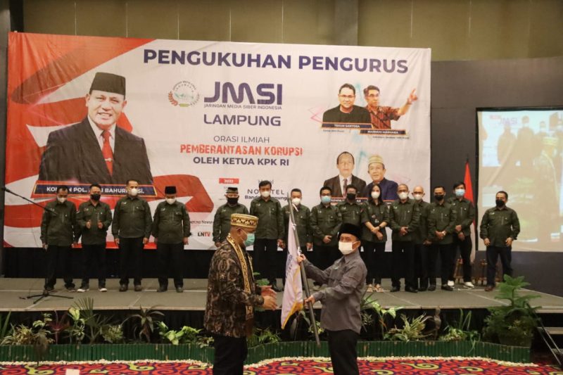 Gubernur Lampung Hadiri Pelantikan JMSI, Harapkan Peran Organisasi Dalam Membina Media Siber