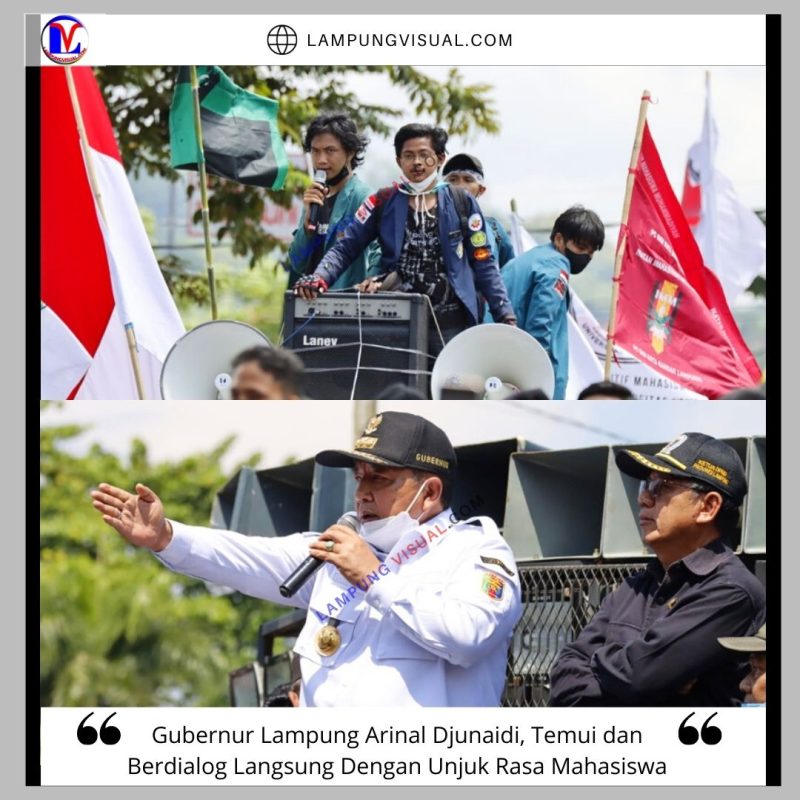 Gubernur Lampung Temui dan Berdialog Langsung Dengan Unjuk Rasa Mahasiswa