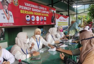 Guna Membangun Herd Imnunity, Kodim 0410/KBL Menggelar Serbuan Vaksin Covid 19