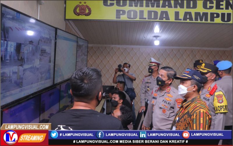 Kapolda Lampung cek monitoring traffic dan pos terpadu di Bakauheni