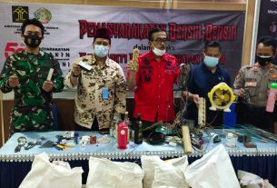 Kodim 0410/KBL Ikut Laksanakan Razia Blok WBP Lapas Kelas I Bandar Lampung Dalam Rangka HBP Ke-58