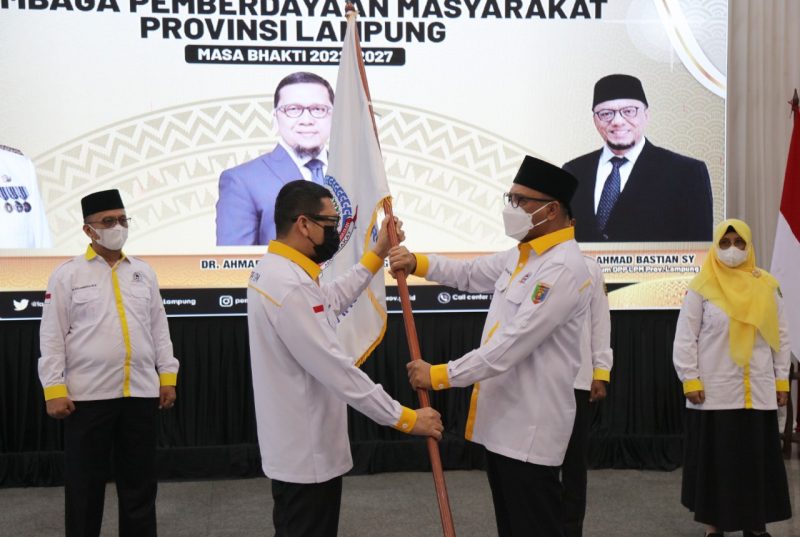 Pelantikan DPD LPM Lampung 2022-2027, Gubernur Arinal Minta Para Pengurus Majukan Desa dengan Program Unggulan Desa Berjaya