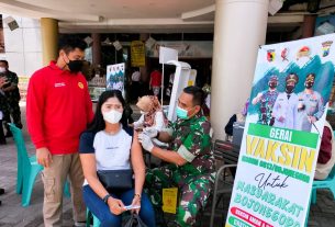 Percepatan Vaksin Booster, Kodim Bojonegoro Gelar Serbuan Vaksinasi Secara Mobile