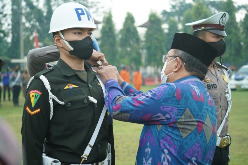 Polres Lampung Utara menggelar apel gelar pasukan Operasi Ketupat Krakatau 2022