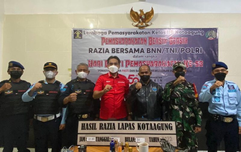 Lapas Kota Agung Gelar Razia Gabungan Menyongsong HBP ke-58