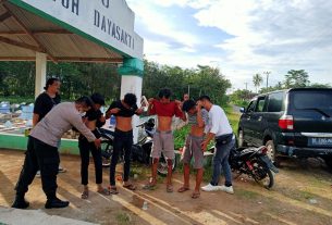 Team Reaksi Cepat Anti Begal Polres Tubaba Razia Wilayah Rawan Gangguan Keamanan