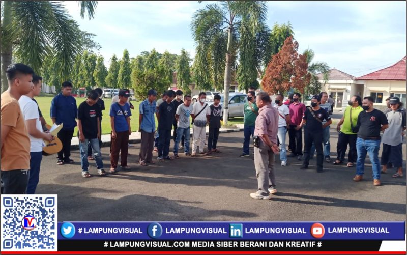 Tim satgas anti begal Sat Reskrim Polres Lampung Utara Razia