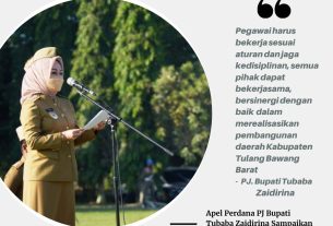 Apel Perdana PJ Bupati Tubaba Zaidirina Sampaikan Harapan