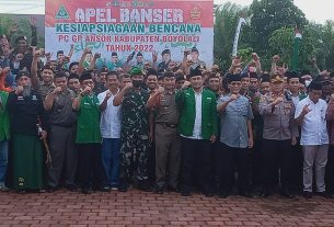 Danramil Mojosongo Hadiri Apel Banser Kesiapsiagaan Tanggap Bencana