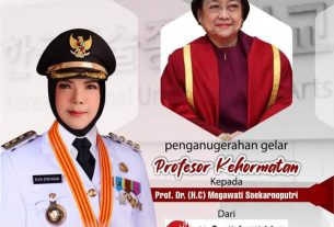 Eva Dwiana, Wiyadi dan Budhie Condrowati: Selamat, Profesor Kehormatan Megawati