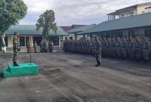 Jadi lnspektur Upacara, Kasdim 0105/Abar Bacakan Naskah Amanat Kasad