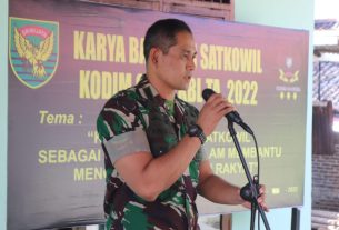 Dandim 0410/KBL Secara Resmi Membuka Kegiatan Karya Bhakti Satkowil TA 2022