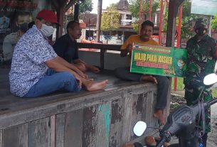 Libur Lebaran, Tidak Menyurutkan Semangat Babinsa Ajak Warga Taat Prokes